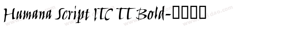Humana Script ITC TT Bold字体转换